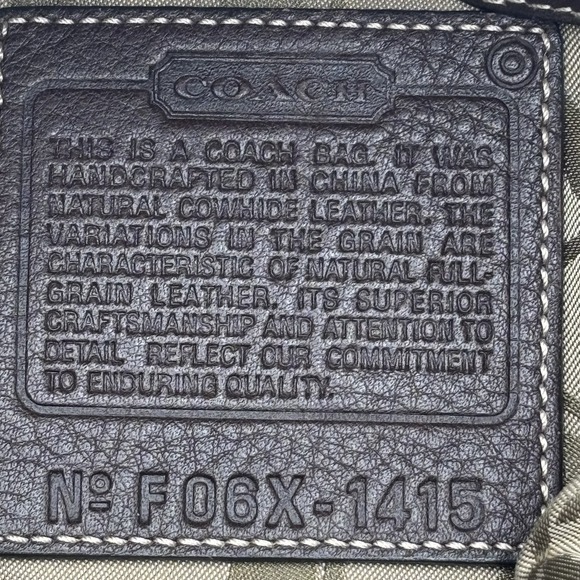 Coach Crossbody Bag Womens Adjustable Strap Tassel Zip Pocket Leather F06X-1415 - Picture 12 of 12